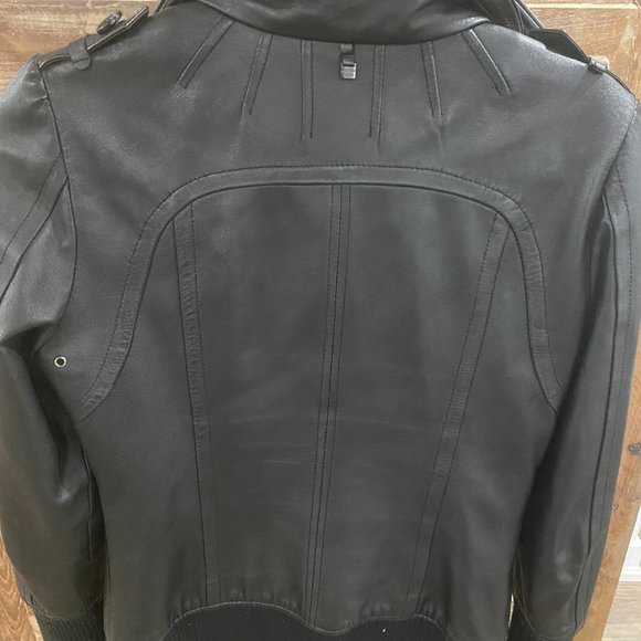 Rudsak Women's Black High Collar Leather Jacket - Picture 5 of 11